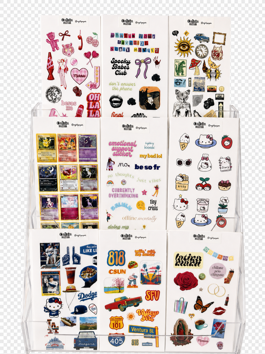 Cajita Part Custom Sticker Sheet: 3 for $12