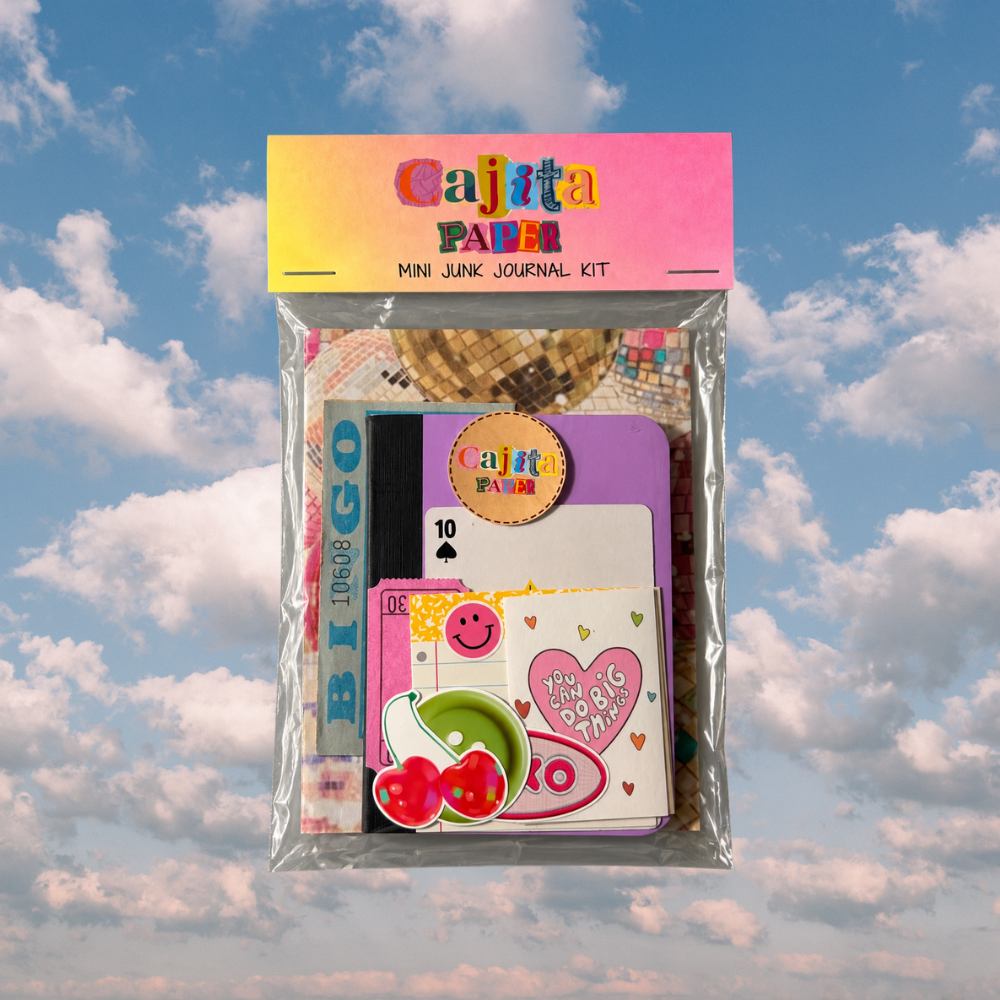 Mini Junk Journal Kit – Journal, Papers, Stickers & Ephemera